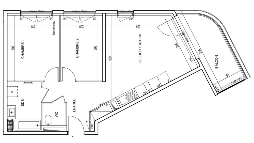 Vente Appartement 3 pièces