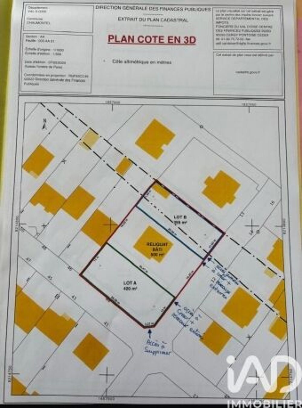 Vente Terrain Vente Terrain à bâtir 355 m&sup2; Chaumontel