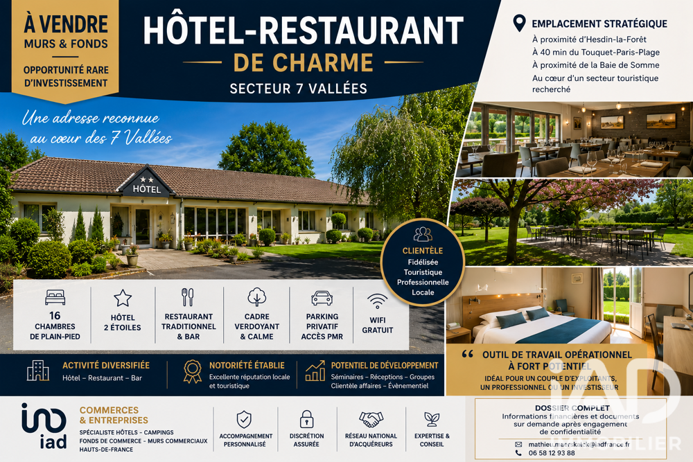   Vente Hôtel 500 m&sup2; 