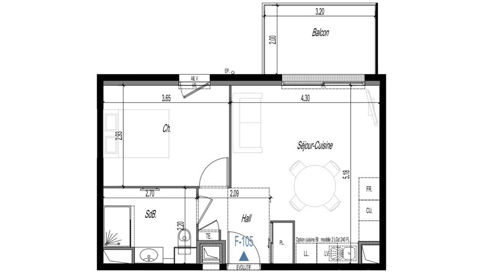 Vente Appartement 2 pièces