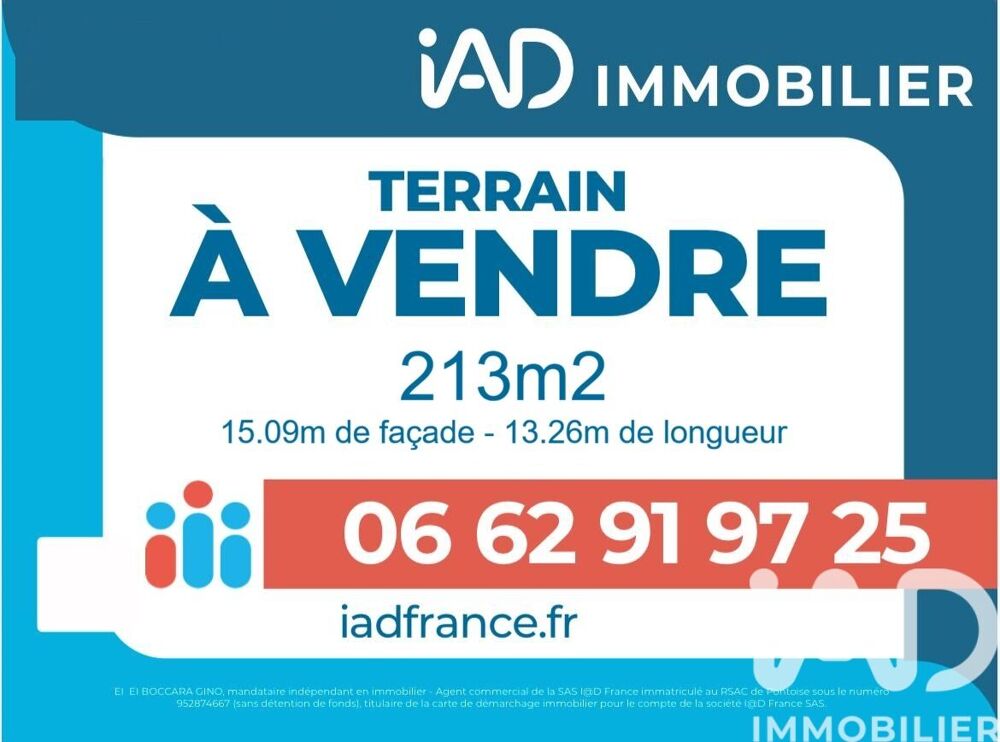 Vente Terrain Vente Terrain à bâtir 212 m&sup2; Sarcelles