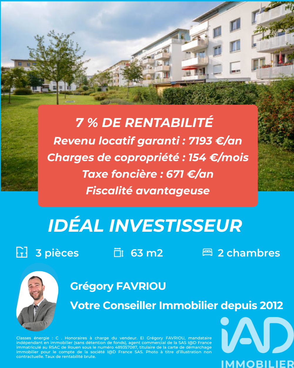 Vente Appartement 3 pièces