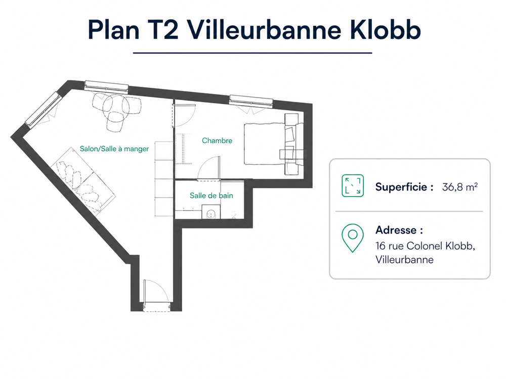 Vente Appartement Vente Appartement 2 pièces Villeurbanne