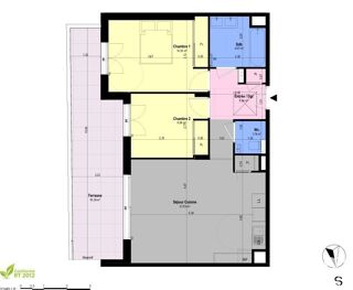  Appartement � vendre 3 pi�ces 62 m�