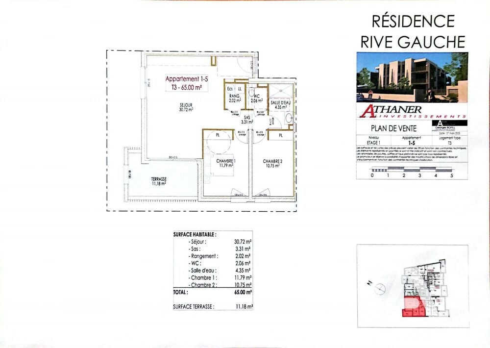Vente Appartement 3 pièces