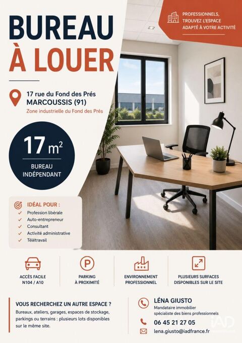Location Bureaux 17 m&sup2; 235 91460 Marcoussis