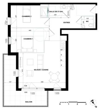  Appartement à vendre 3 pièces 64 m²