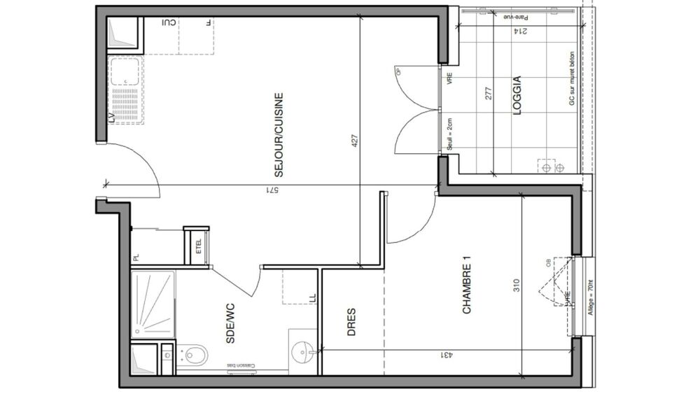 Vente Appartement 2 pièces