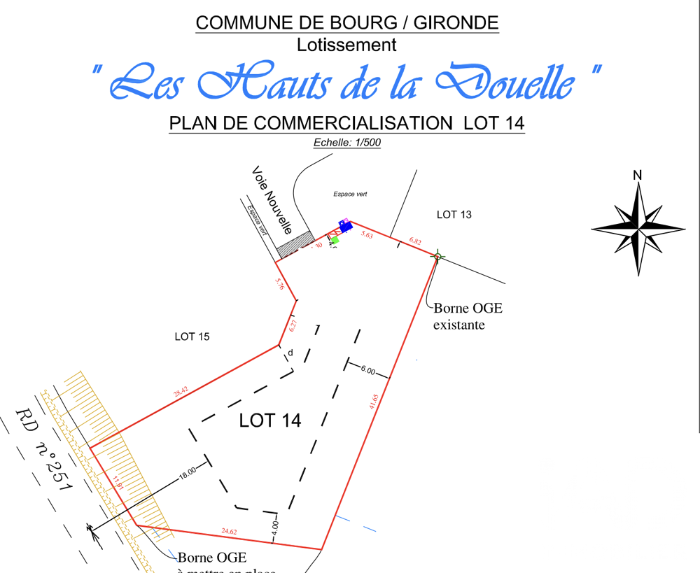 Vente Terrain Vente Terrain 970 m&sup2; Bourg