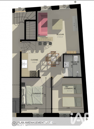  Appartement à vendre 3 pièces 51 m²