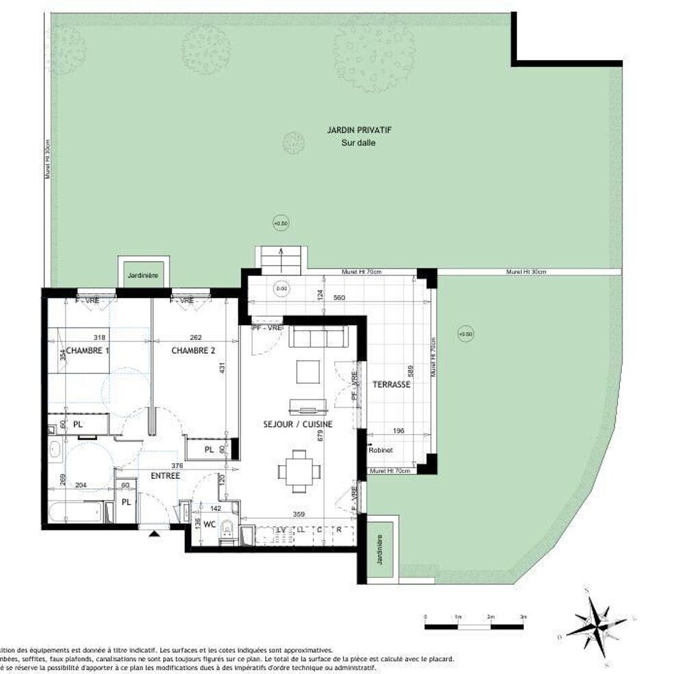 vente Appartement - 3 pièce(s) - 64 m² Vallauris (06220)