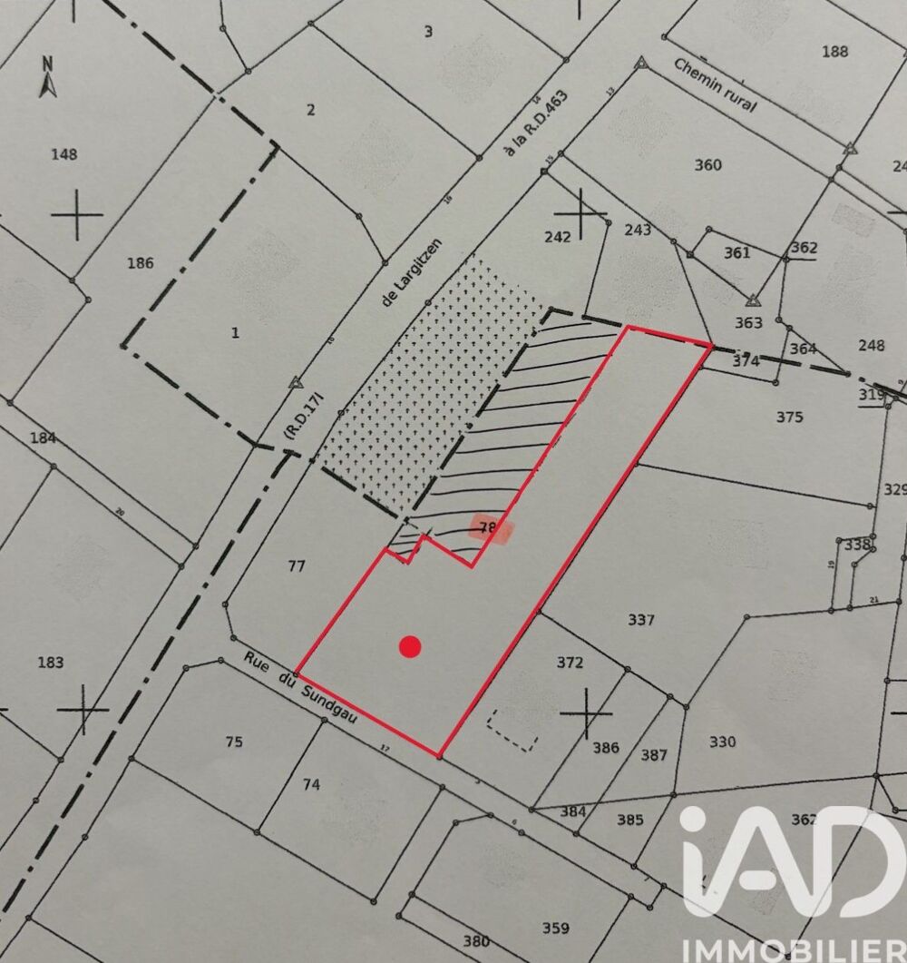 Vente Terrain Vente Terrain à bâtir 2 200 m&sup2; Ueberstrass