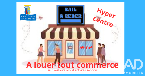   Vente Local commercial 59 m&sup2; 