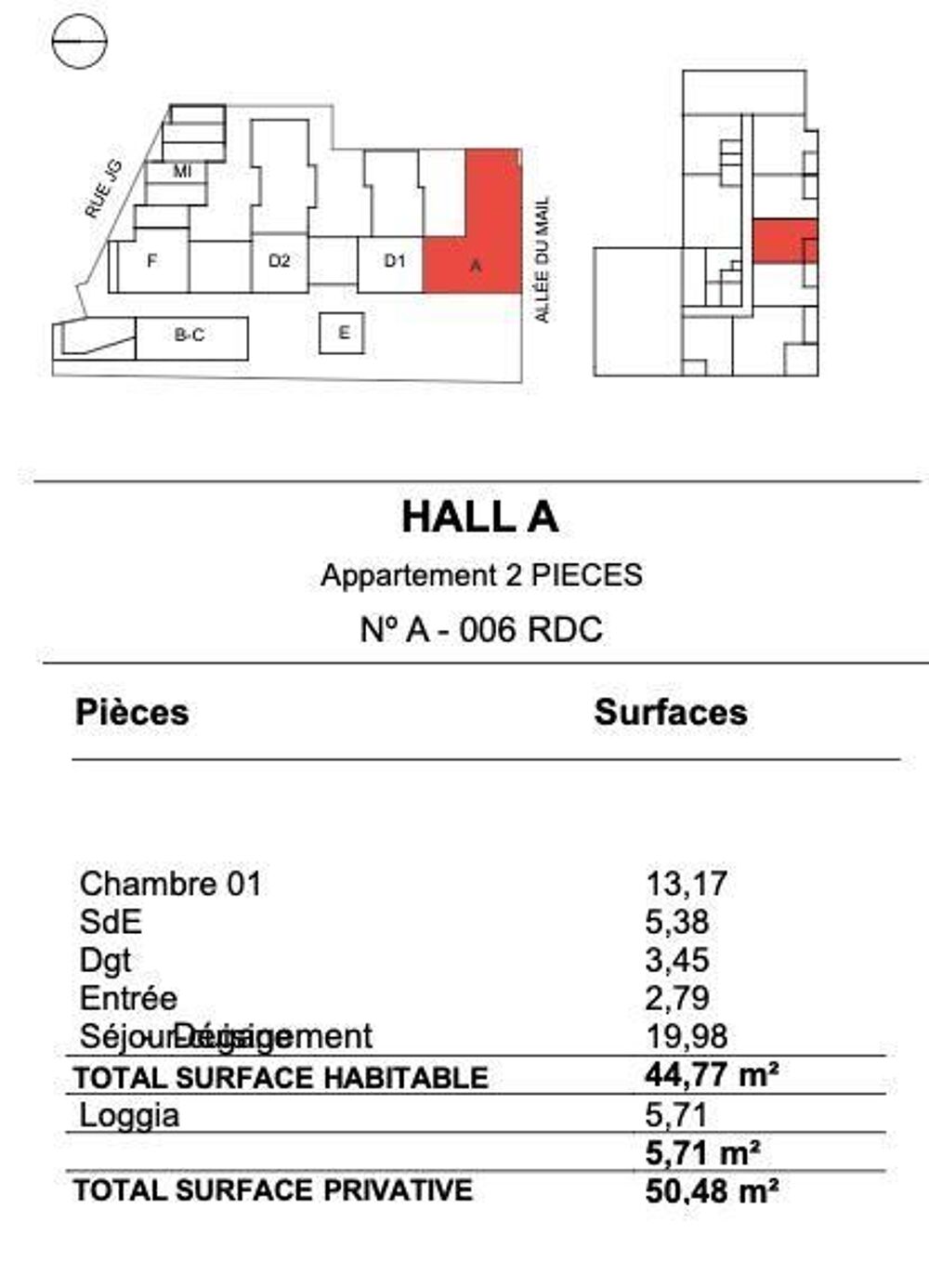 vente Appartement - 2 pièce(s) - 44 m² La Rochelle (17000)