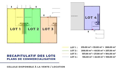   Vente Local d'activités 268 m&sup2; 