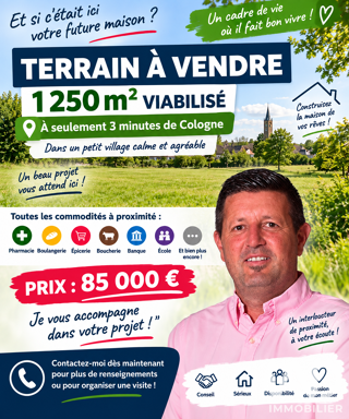  Terrain à vendre 1250 m²