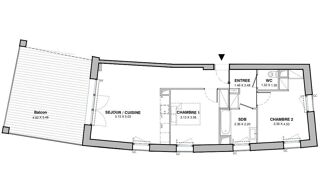 Appartement à vendre 3 pièces 65 m²