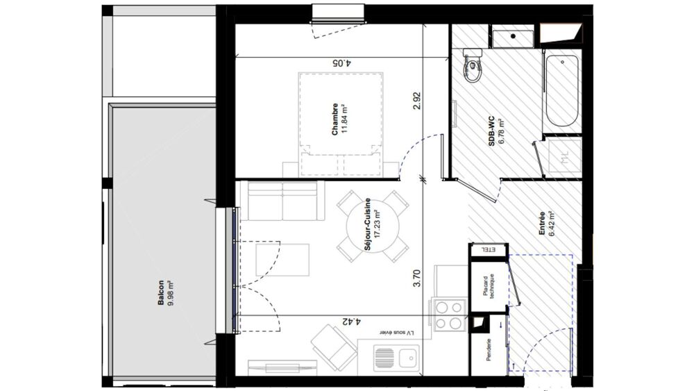 Vente Appartement 2 pièces