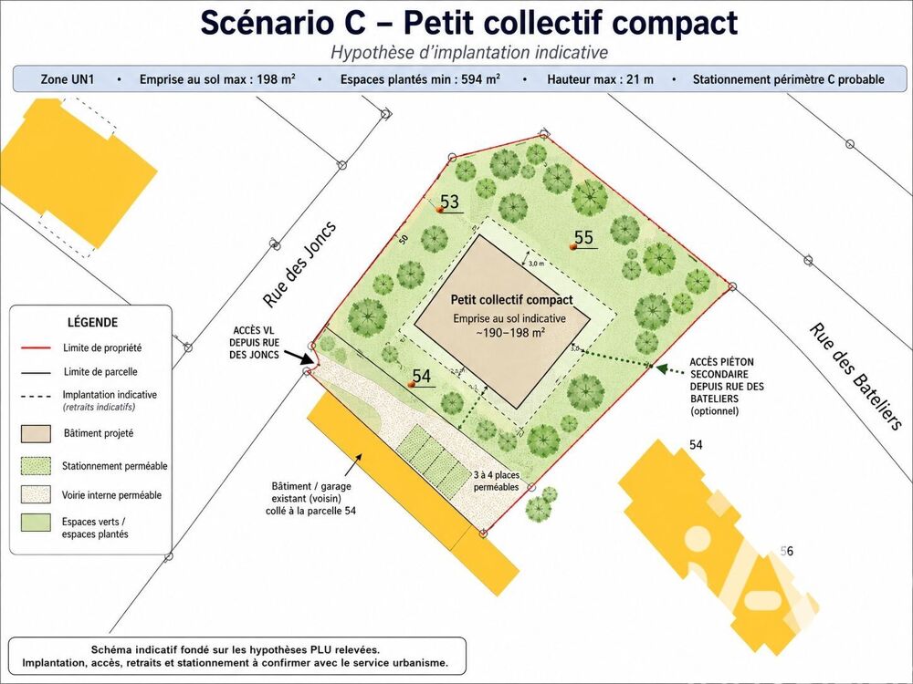 Vente Terrain Vente Terrain à bâtir 990 m&sup2; Mulhouse