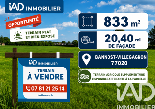  Terrain à vendre 833 m²