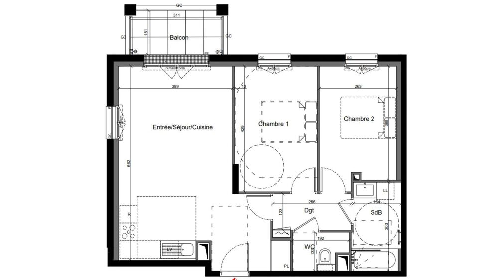 Vente Appartement 3 pièces