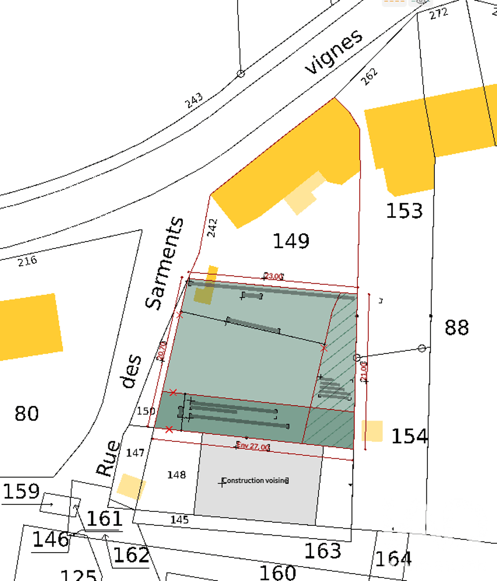 Vente Terrain Vente Terrain à bâtir 489 m&sup2; Loireauxence