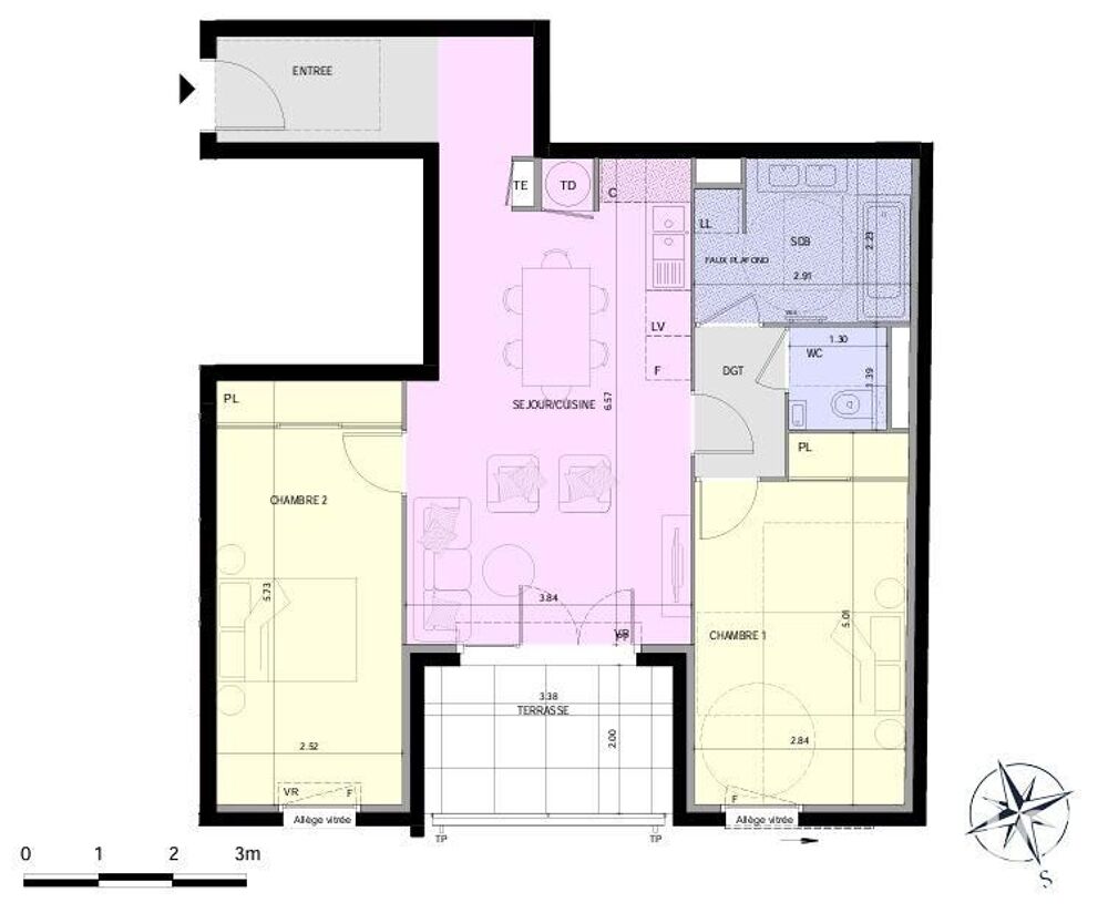 Vente Appartement 3 pièces