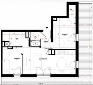  Appartement à vendre 3 pièces 55 m²