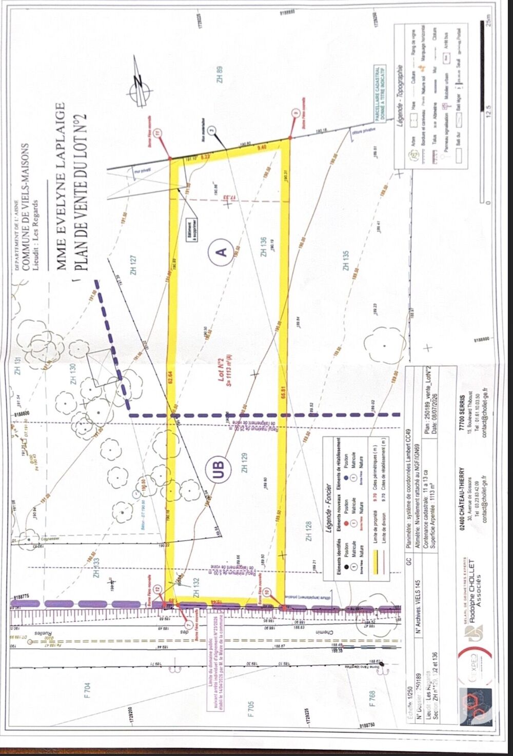 Vente Terrain Vente Terrain 1 113 m&sup2; Viels-maisons