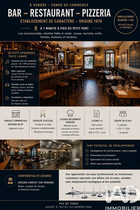iad France - Marie Rousseau vous propose:  Bar – Rest... 341600 22620 Ploubazlanec