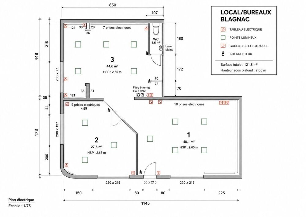   Location Bureaux 83 m&sup2; Blagnac