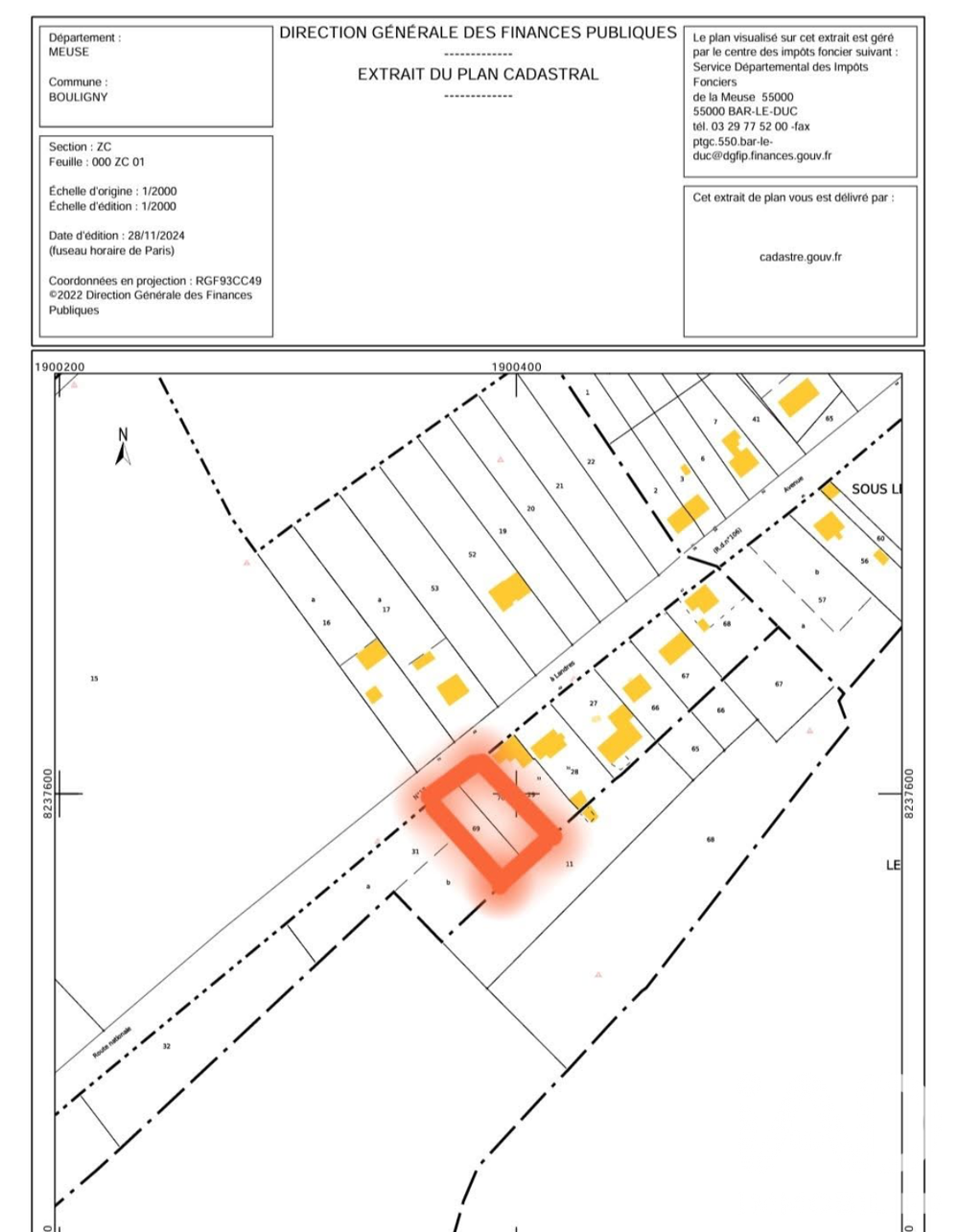 Vente Terrain Vente Terrain à bâtir 1 260 m&sup2; Bouligny