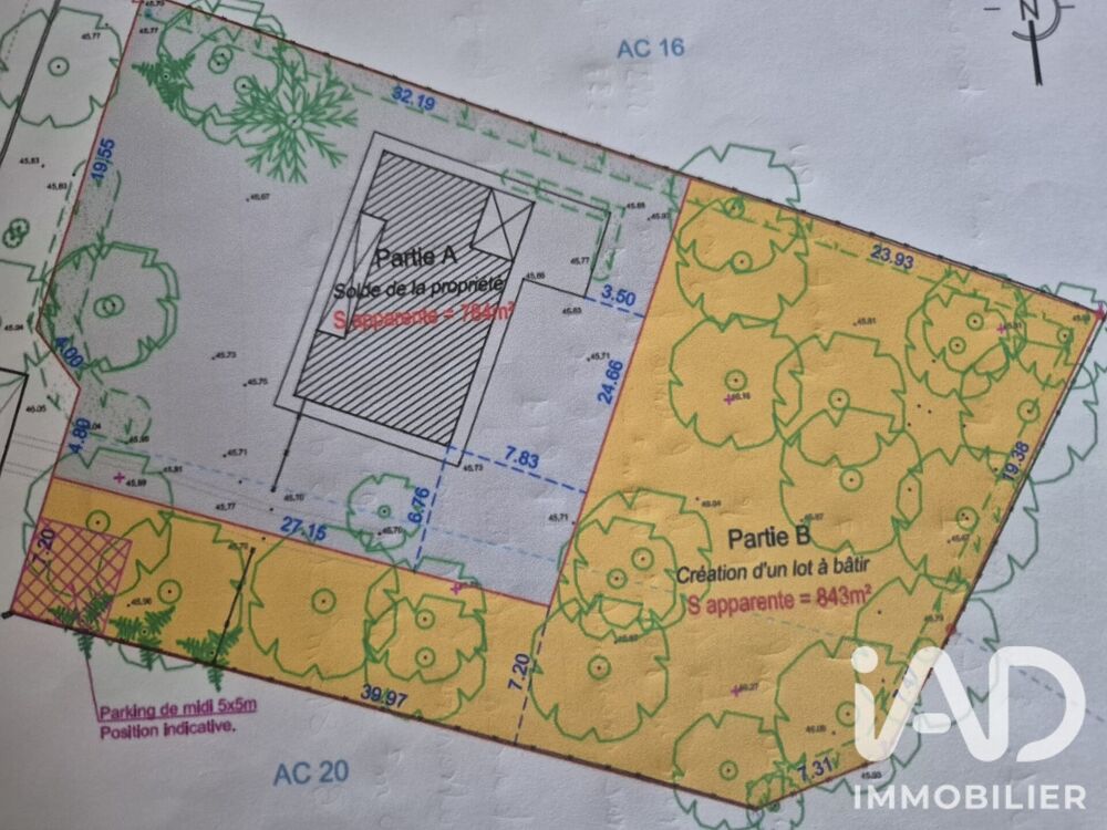 Vente Terrain Vente Terrain à bâtir 843 m&sup2; Saint-jean-d'illac