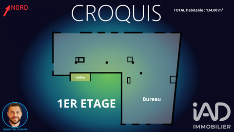   Vente Boutique/Local commercial 134 m&sup2; 