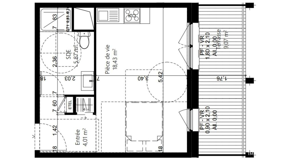 Vente Appartement 1 pièce