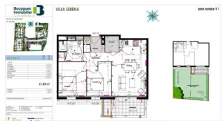  Appartement � vendre 3 pi�ces 61 m�