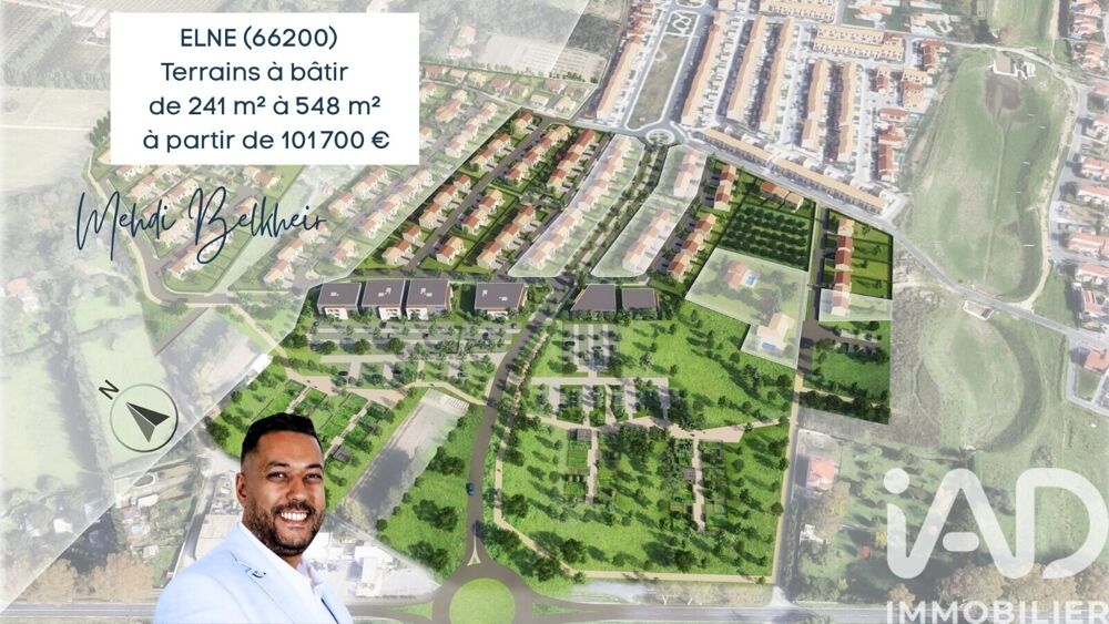 Vente Terrain Vente Terrain à bâtir 300 m&sup2; Elne