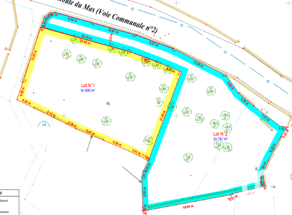 Vente Terrain Vente Terrain à bâtir 791 m&sup2; Ucel