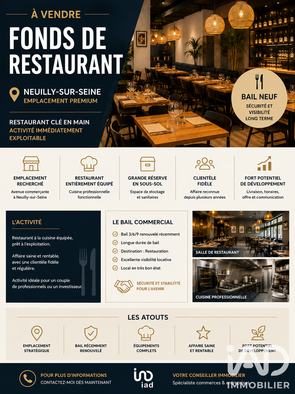   Vente Restaurant 80 m&sup2; 