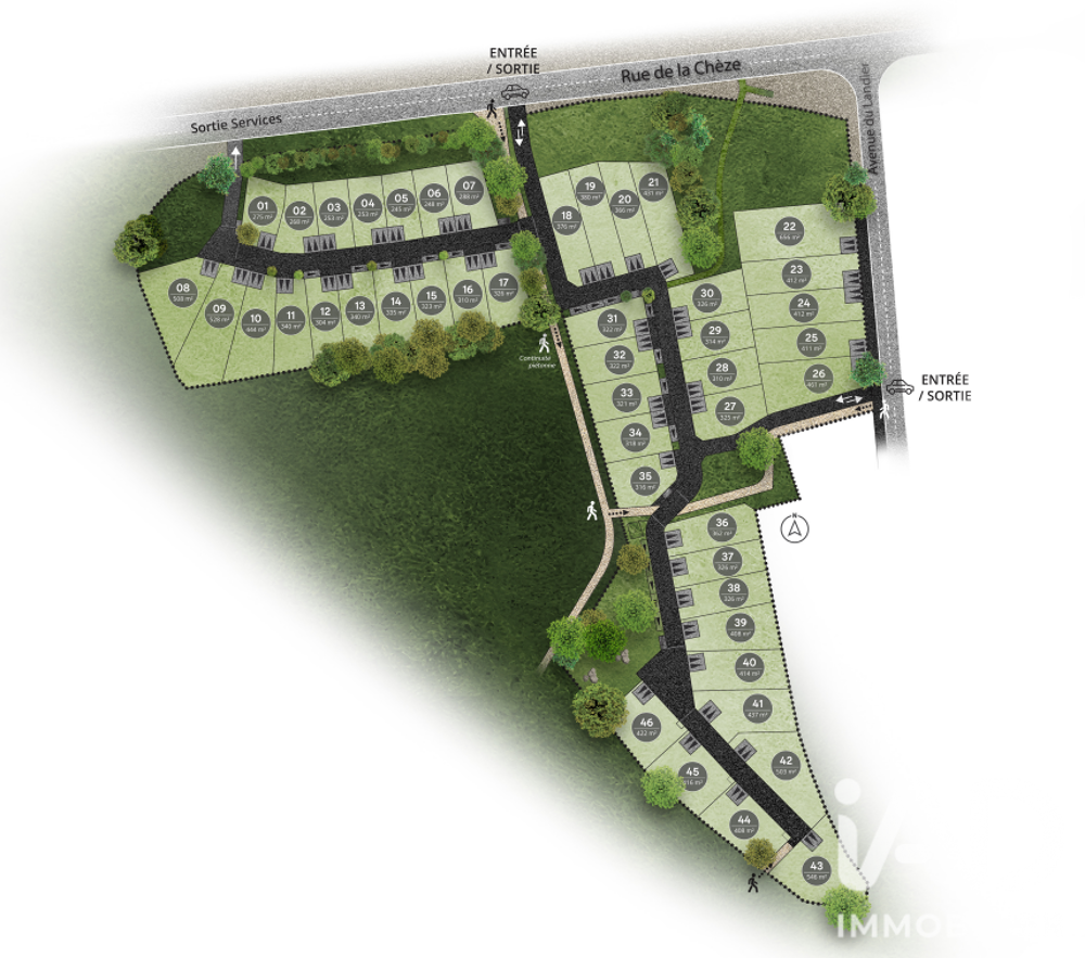 Vente Terrain Vente Terrain à bâtir 372 m&sup2; Saint-thurial