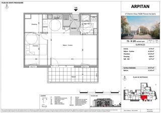  Appartement à vendre 3 pièces 57 m²