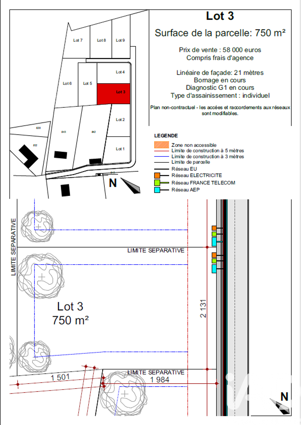 Vente Terrain Vente Terrain à bâtir 750 m&sup2; Villers-cotterêts