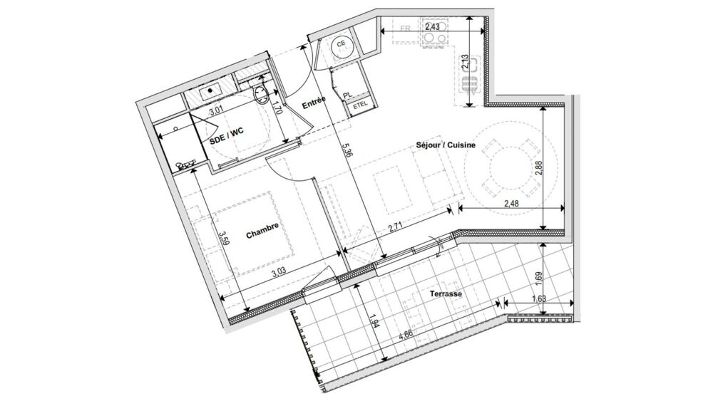 Vente Appartement 2 pièces