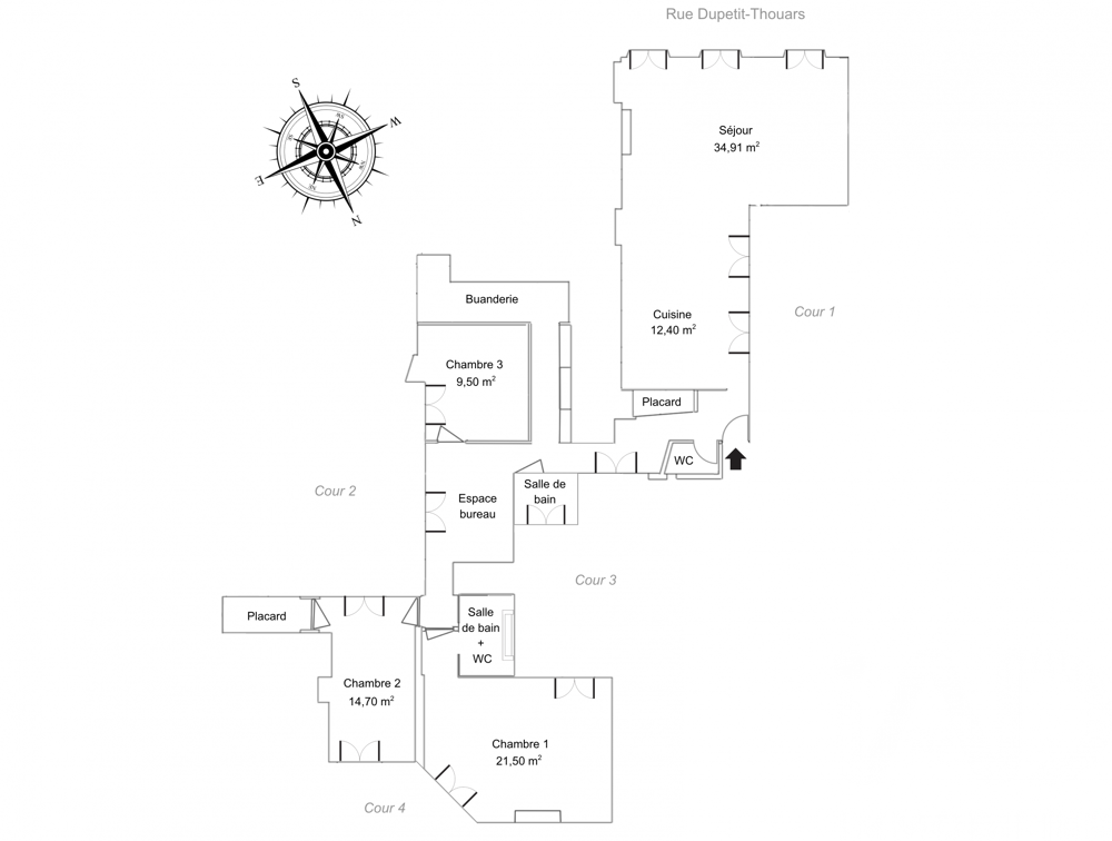 à vendre  Appartement Paris 3