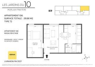  Appartement à vendre 2 pièces 40 m²