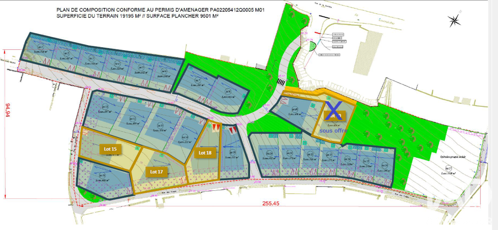 Vente Terrain Vente Terrain à bâtir 623 m&sup2; Erquy