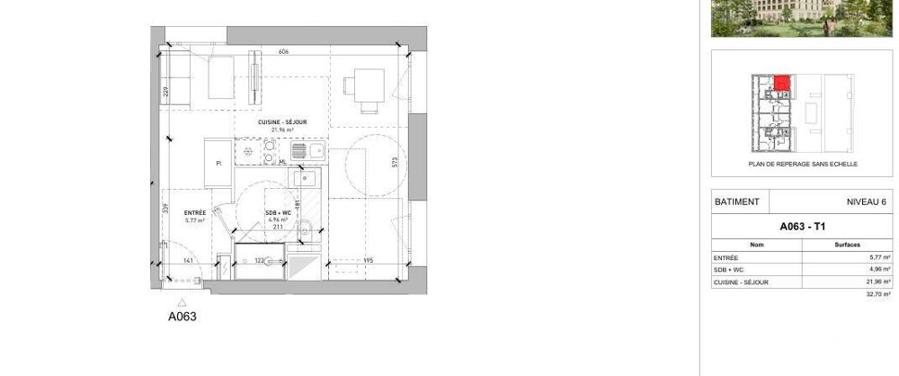 Vente Appartement 1 pièce
