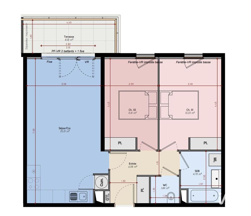 Vente Appartement 3 pièces