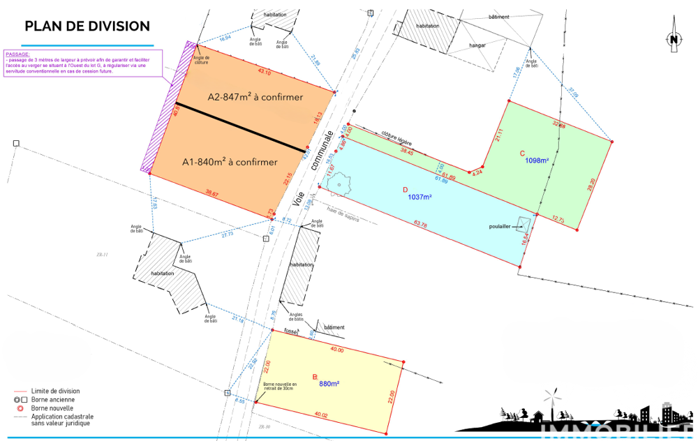 vente Terrain - 847 m² Allaire (56350)