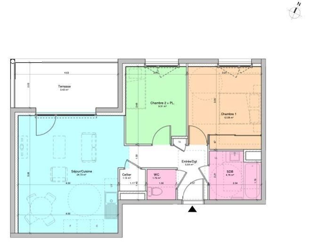 Vente Appartement 3 pièces